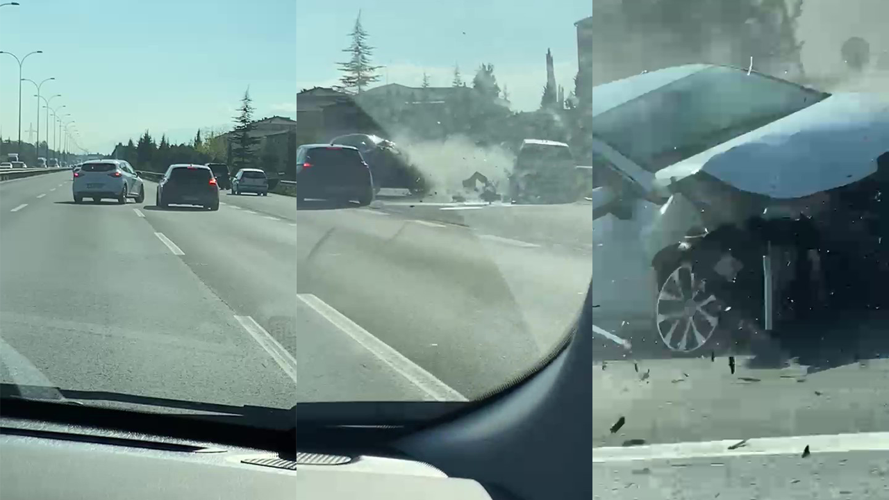 Maganda dehşeti! Bebekli otomobili sıkıştırdı, 5 araç birbirine girdi Maganda dehşeti! Bebekli otomobili sıkıştırdı, 5 araç birbirine girdi